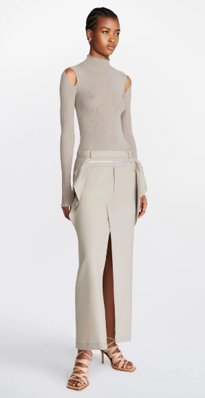 ZIP ACCESS MIDI SKIRT