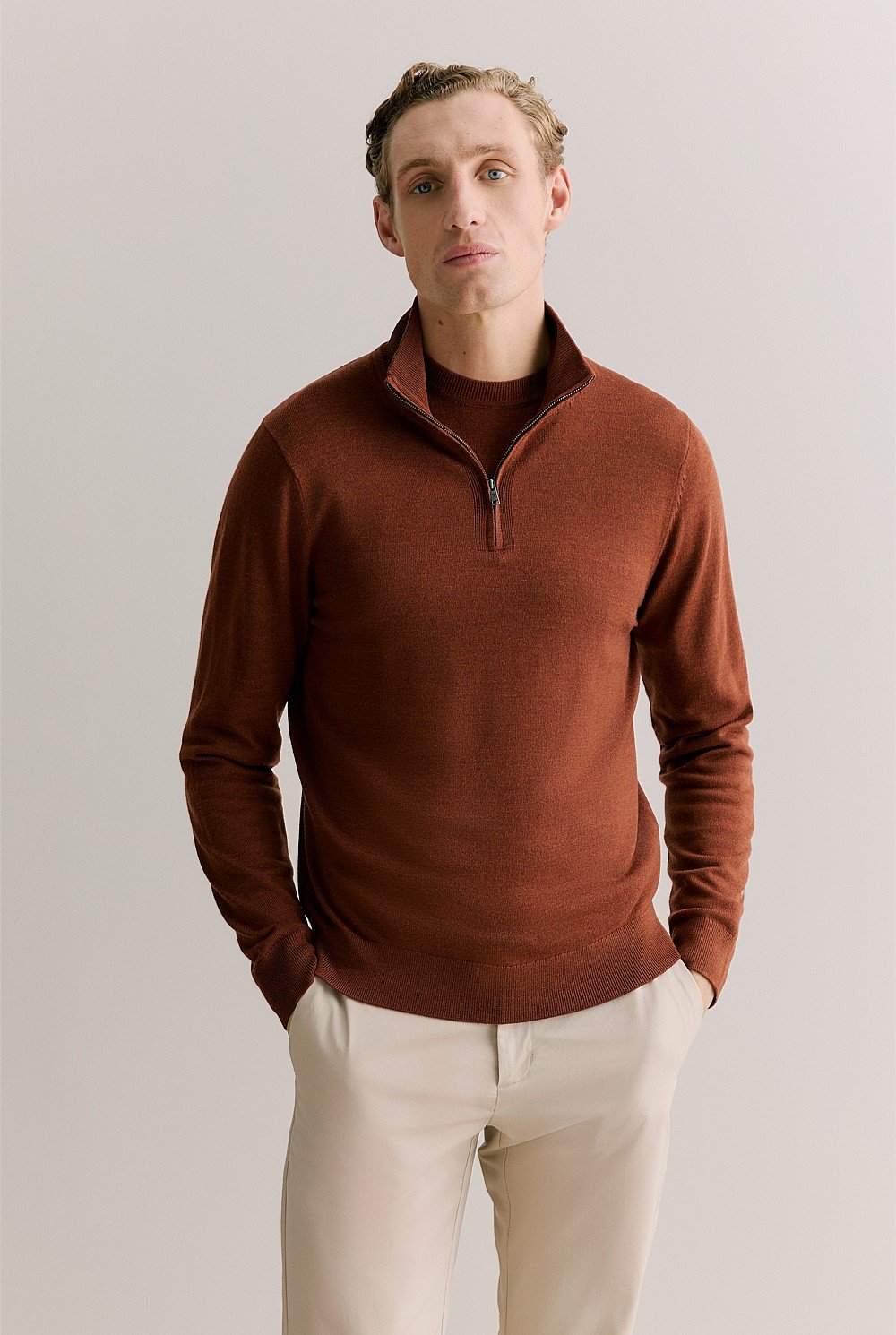 Australian Merino Half Zip