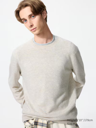 100% Cashmere Crew Neck Sweater