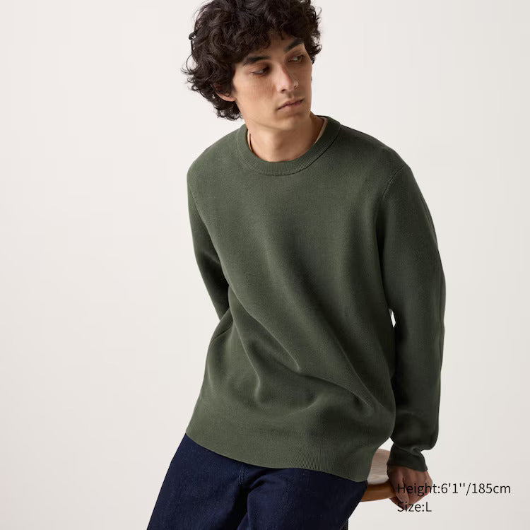 Washable Milano Ribbed Crew Neck Sweater