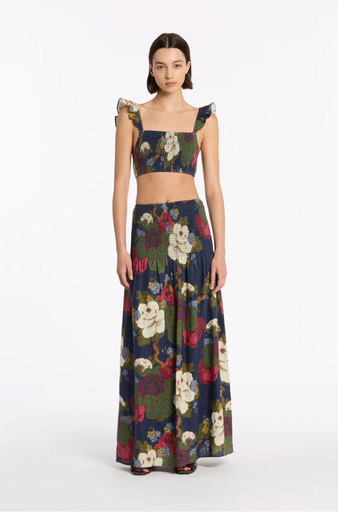 FRANCESCA SHIRRED MAXI SKIRT