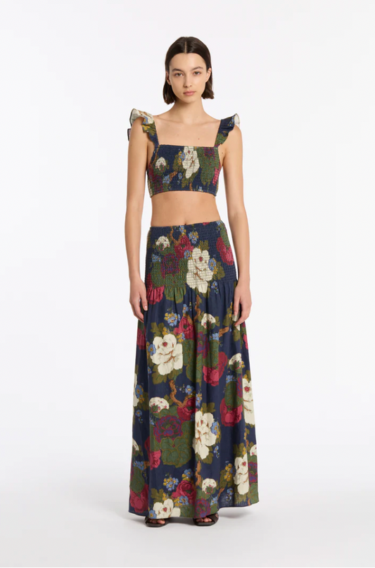 FRANCESCA SHIRRED MAXI SKIRT