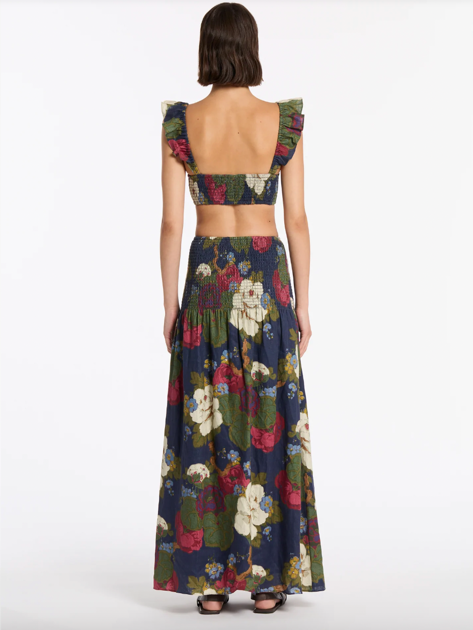 FRANCESCA SHIRRED MAXI SKIRT